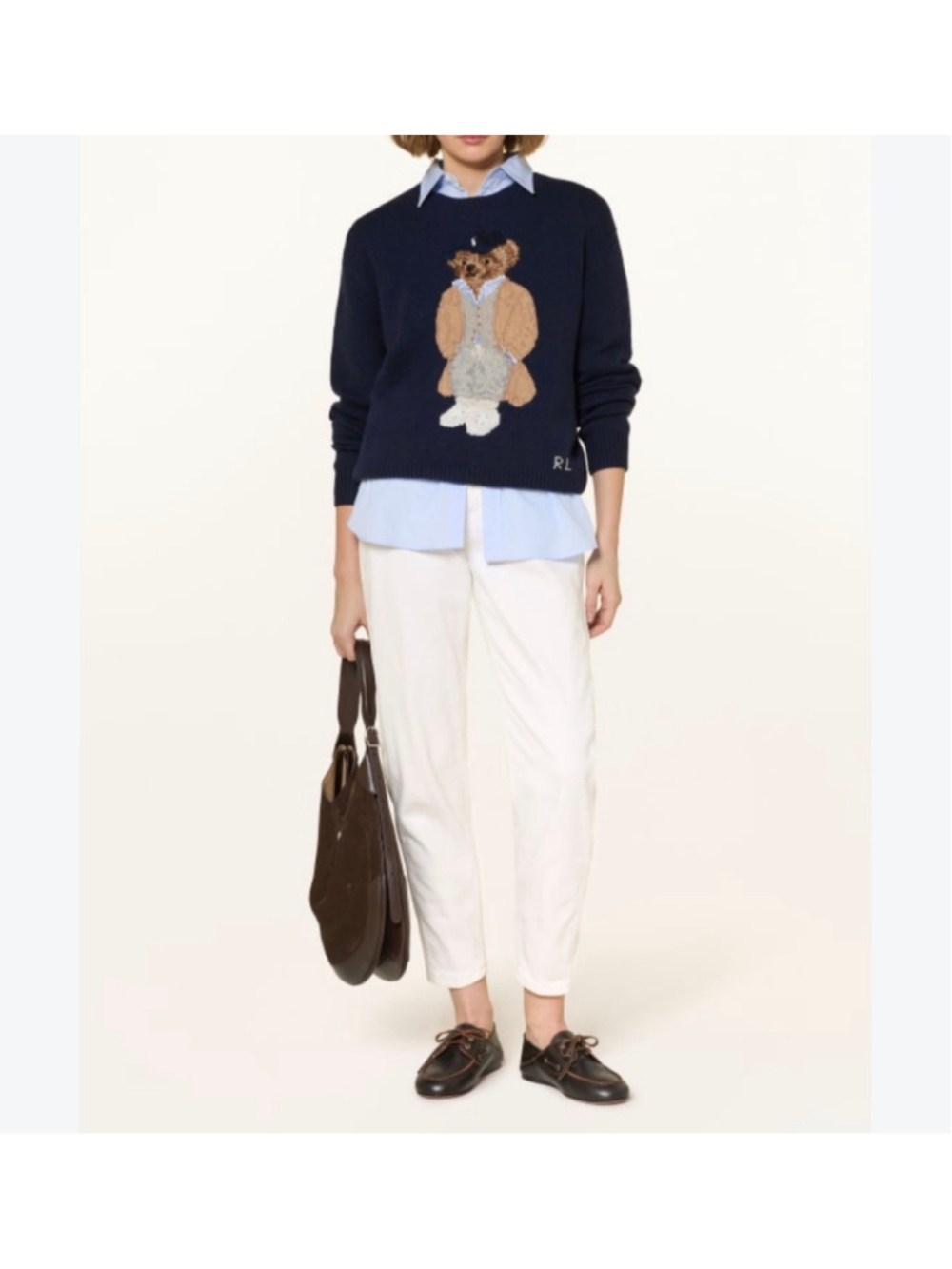 Polo Ralph Lauren Wool Classic Bear Crew Neck Sweater - Picture 7 of 8